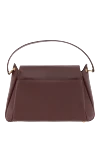 Tara medium bag made of genuine grained leather brown Tom Ford - hanging T-shaped branded fittings. 100% genuine leather. Dimensions: 36.5 X 25 X 12 CM. Belt length: shoulder strap 51 cm. external flat pocket. magnetic clasp. Country of manufacture: Italy. Care: specialized cleaning - photo 4