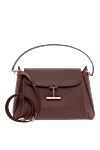 Tom Ford Tara medium bag made of genuine grained leather brown - hanging T-shaped branded fittings. 100% genuine leather. Dimensions: 36.5 X 25 X 12 CM. Belt length: shoulder strap 51 cm. external flat pocket. magnetic clasp. Country of manufacture: Italy. Care: specialized cleaning - photo 5