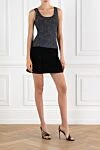 Вязаный топ с металлическим логотипом Tom Ford - логотип бренда. 67% вискоза, 15% металик, 16% полиамид,2% полиуретан. Страна производитель: Италия. Уход: специализированная чистка - фото 2