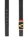 Valentino Двусторонний черный ремень Vlogo Signature из глянцевой телячьей кожи - пряжка VLogo Signature. 100% натуральная кожа. пряжка. Страна производитель: Италия. Уход: специализированная чистка - фото 3
