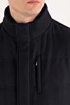 Enrico Mandelli Men's warm wool and cashmere vest in dark blue - 93% wool, 7% cashmere. two side pockets. Fastener: zipper. Country of manufacture: Italy. Care: specialized cleaning - photo 5