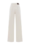 Brunello Cucinelli White Cotton Jeans With Monil Chain Women - 99% cotton, 2% elastane. zipper, buttons. five pockets. Country of manufacture: Italy. Care: specialized cleaning - photo 5