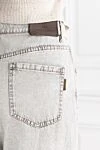 Brunello Cucinelli Light Gray Stone-Washed Jeans for Women - 100% cotton. zipper, buttons. five pockets. Country of manufacture: Italy. Care: specialized cleaning - photo 5