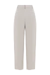 Loose trousers in viscose-linen twill with Monil chain Brunello Cucinelli - Monil chain, tucks. 73% viscose, 27% linen. Fastener: zipper. two side pockets, two back pockets. Country of manufacture: Italy. Care: specialized cleaning - photo 6