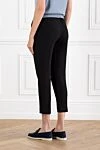 Black women's trousers with elastic waistband Brunello Cucinelli - 52% acetate, 48% silk. two side, two back pockets. Country of manufacture: Italy. Care: specialized cleaning - photo 4