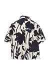 Women's Cotton Poplin Blouse with Leaf Print Blue Brunello Cucinelli - leaf print. Material: 100% cotton. buttons. two chest pockets. Country of manufacture: Italy. Care: specialized cleaning - photo 6