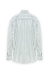 Brunello Cucinelli Women's white striped shirt made of cotton and silk - striped pattern. 81% cotton, 19% silk. Fastener: buttons. Country of manufacture: Italy. Care: specialized cleaning - photo 5
