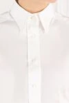 Brunello Cucinelli White fitted women's shirt with wide sleeves - 72% cotton, 23% polyamide, 5% elastane. buttons. Country of manufacture: Italy. Care: specialized cleaning - photo 5