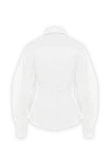 White fitted women's shirt with wide sleeves Brunello Cucinelli - 72% cotton, 23% polyamide, 5% elastane. buttons. Country of manufacture: Italy. Care: specialized cleaning - photo 6