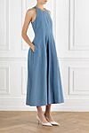 Brunello Cucinelli Blue cotton sleeveless dress - 100% cotton. Fastener: zipper. Country of manufacture: Italy. Care: specialized cleaning - photo 3