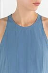 Brunello Cucinelli Blue cotton sleeveless dress - 100% cotton. Fastener: zipper. Country of manufacture: Italy. Care: specialized cleaning - photo 5