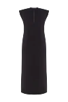 Black Women's Sleeveless Dress With Collar Trim Brunello Cucinelli - Decoration: collar piping. 65% cotton, 29% polyester, 6% elastane. Fastener: zipper. Country of manufacture: Italy. Care: specialized cleaning - photo 6