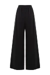 Wide-leg trousers with elastic band, black, women's Brunello Cucinelli - 98% cotton, 2% elastane. two side pockets. Country of manufacture: Italy. Care: specialized cleaning - photo 6
