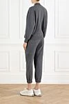 Gray women's cotton tracksuit decorated with a monili chain Brunello Cucinelli - monili chain. 100% cotton. Fastener: zipper. two side pockets. Country of manufacture: Italy. Care: specialized cleaning - photo 4