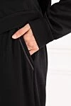 Спортивный костюм женский из шелкового хлопка с капюшоном черный Brunello Cucinelli - цепочка Мониль. капюшон. 100% хлопок. застежка-молния, кулиска. два боковых кармана. Страна производитель: Италия. Уход: специализированная чистка - фото 6