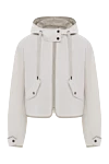 Brunello Cucinelli Короткая женская куртка из хлопковой смеси с капюшоном - капюшон. 68% хлопок, 32% полиэстер. молния. два боковых кармана. Страна производитель: Италия. Уход: специализированная чистка - фото 1