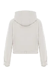 Короткая женская куртка из хлопковой смеси с капюшоном Brunello Cucinelli - капюшон. 68% хлопок, 32% полиэстер. молния. два боковых кармана. Страна производитель: Италия. Уход: специализированная чистка - фото 6