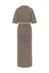 Brunello Cucinelli Beige crochet midi dress with belt - 100% cotton. belt. one chest pocket. Country of manufacture: Italy. Care: specialized cleaning - photo 5