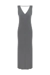 Brunello Cucinelli Grey ribbed cotton maxi dress with beading - beads, rib. . 100% cotton. Country of manufacture: Italy. Care: specialized cleaning - photo 1