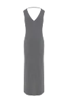Brunello Cucinelli Grey ribbed cotton maxi dress with beading - beads, rib. . 100% cotton. Country of manufacture: Italy. Care: specialized cleaning - photo 5