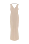 Brunello Cucinelli Beige ribbed cotton maxi dress with beading - beads, rib. . 100% cotton. Country of manufacture: Italy. Care: specialized cleaning - photo 5