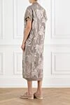 Long cardigan with embroidery beige women's cotton Brunello Cucinelli - floral embroidery. 100% cotton. Fastener: buttons. Country of manufacture: Italy. Care: specialized cleaning - photo 4