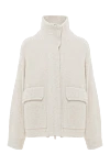 Brunello Cucinelli Beige ribbed cardigan with cotton patch pockets - 96% cotton, 4% polyester. Fastener: zipper. Country of manufacture: Italy. Care: specialized cleaning - photo 1