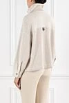 Beige ribbed cardigan with cotton patch pockets Brunello Cucinelli - 96% cotton, 4% polyester. Fastener: zipper. Country of manufacture: Italy. Care: specialized cleaning - photo 4