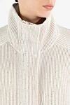 Brunello Cucinelli Beige ribbed cardigan with cotton patch pockets - 96% cotton, 4% polyester. Fastener: zipper. Country of manufacture: Italy. Care: specialized cleaning - photo 5