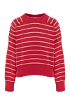 Brunello Cucinelli Красный джемпер из хлопка в полоску женский - узор полоска. 100% хлопок. Страна производитель: Италия. Уход: специализированная чистка - фото 1