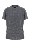 Brunello Cucinelli Gray T-shirt with sequin embroidery cotton women's - sequin embroidery. 93% cotton, 7% elastane. Country of manufacture: Italy. Care: specialized cleaning - photo 1