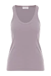 Brunello Cucinelli Фиолетовый топ из хлопка с открытыми плечами - 100% хлопок. Страна производитель: Италия. Уход: специализированная чистка - фото 1