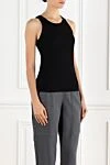Brunello Cucinelli Top made of elastic cotton ribbed jersey - 94% cotton, 6% elastane. Country of manufacture: Italy. Care: specialized cleaning - photo 3