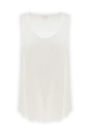 Brunello Cucinelli Basic white silk top - 96% silk, 7% elastane. Country of manufacture: Italy. Care: specialized cleaning - photo 1