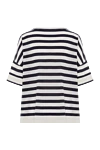 Brunello Cucinelli Striped cashmere and silk boat neck t-shirt - striped pattern. 70% cashmere, 30% silk. Country of manufacture: Italy. Care: specialized cleaning - photo 5