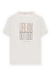 Brunello Cucinelli Cotton T-shirt with Dream out loud print beige women's - Dream out loud print. 100% cotton. Country of manufacture: Italy. Care: specialized cleaning - photo 1