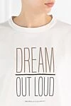 Brunello Cucinelli Cotton T-shirt with Dream out loud print beige women's - Dream out loud print. 100% cotton. Country of manufacture: Italy. Care: specialized cleaning - photo 5