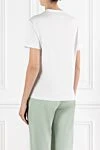 Brunello Cucinelli Classic Women's Cotton T-Shirt with Logo - brand logo. 100% cotton. Country of manufacture: Italy. Care: specialized cleaning - photo 3