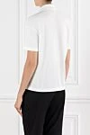 White Women's Polo Shirt with Embroidery and Sequins Made of Cotton Brunello Cucinelli - sequins, embroidery. 100% cotton. Fastener: buttons. Country of manufacture: Italy. Care: specialized cleaning - photo 4