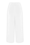 Snow-white cotton trousers for women with a classic line and impeccable fit Brunello Cucinelli - 100% cotton. Color: white. Fastener: buttons, zipper. Country of manufacture: Italy. Care: specialized cleaning - photo 6