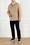 Легкий бежевий тренч чоловічий з накладними кишенями Brunello Cucinelli - 65% поліестер, 35% бавовна. дві бічні кишені, дві нагрудні кишені. блискавка, кнопки. Країна виробник: Італія. Догляд: спеціалізоване чищення - фото 2