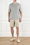 Men's Beige Cotton Bermuda Shorts Brunello Cucinelli - 100% cotton. button, zipper. two side, two back. Country of manufacture: Italy. Care: specialized cleaning - photo 2