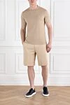 Brunello Cucinelli Cotton Jersey Crew Neck Logo T-Shirt Beige - brand logo. 100% cotton. Country of manufacture: Italy. Care: specialized cleaning - photo 1