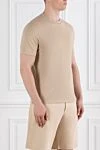 Cotton Jersey Crew Neck Logo T-Shirt Beige Brunello Cucinelli - brand logo. 100% cotton. Country of manufacture: Italy. Care: specialized cleaning - photo 2