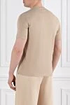 Brunello Cucinelli Cotton Jersey Crew Neck Logo T-Shirt Beige - brand logo. 100% cotton. Country of manufacture: Italy. Care: specialized cleaning - photo 3