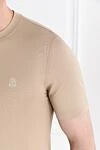 Cotton Jersey Crew Neck Logo T-Shirt Beige Brunello Cucinelli - brand logo. 100% cotton. Country of manufacture: Italy. Care: specialized cleaning - photo 4