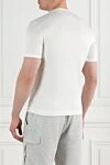 Men's white cotton t-shirt with logo Brunello Cucinelli - brand logo. 100% cotton. Country of manufacture: Italy. Care: specialized cleaning - photo 4