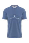 Brunello Cucinelli Blue Cotton Jersey T-Shirt with Dream Out Print - Dream Out print. 100% cotton. Country of manufacture: Italy. Care: specialized cleaning - photo 1