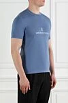 Brunello Cucinelli Blue Cotton Jersey T-Shirt with Dream Out Print - Dream Out print. 100% cotton. Country of manufacture: Italy. Care: specialized cleaning - photo 3