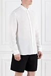 Brunello Cucinelli Classic White Linen Shirt for Men - 100% linen. buttons. Country of manufacture: Italy. Care: specialized cleaning - photo 3